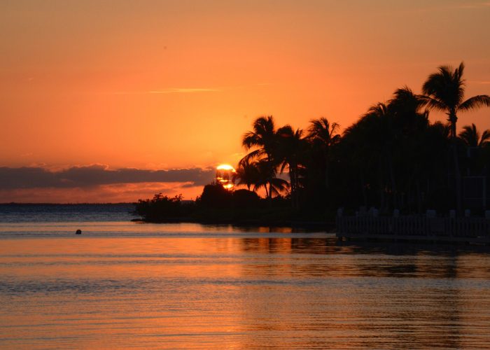 sunset in cayman islands