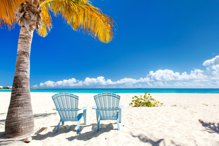 Caribbean beach on anguilla island.