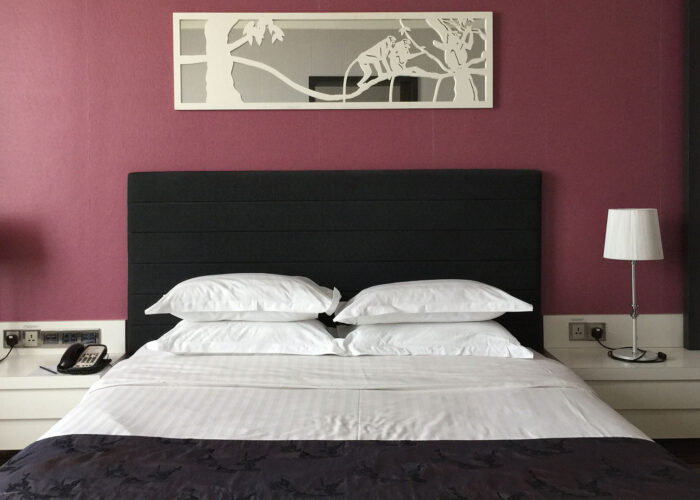 hotel room.