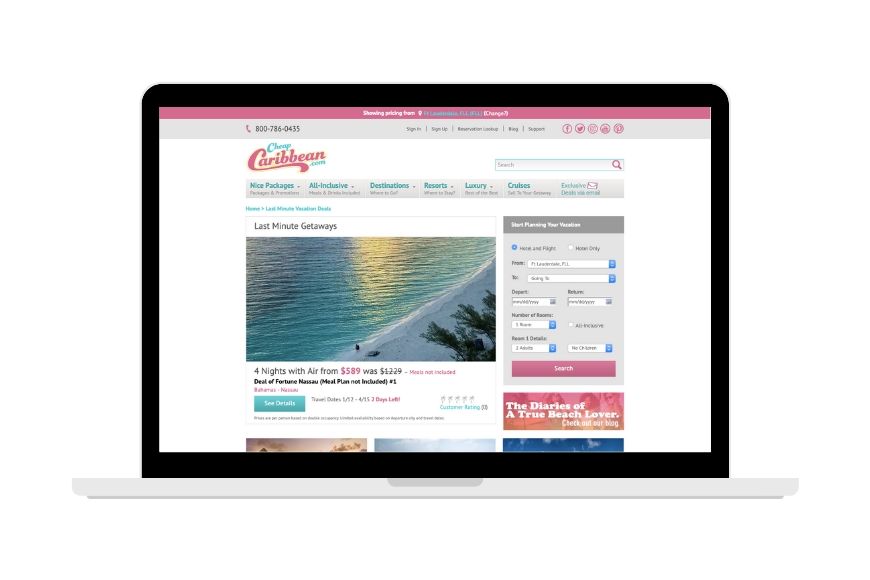 CheapCaribbean.com screenshot