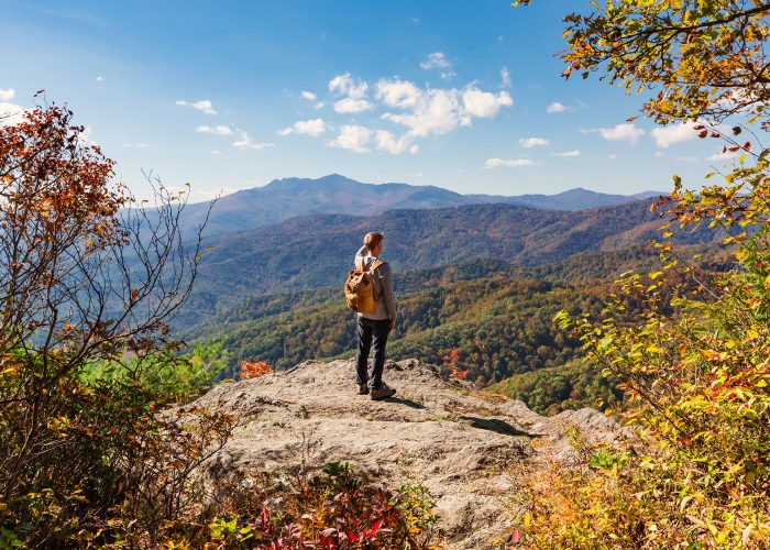 hiker in north carolina
