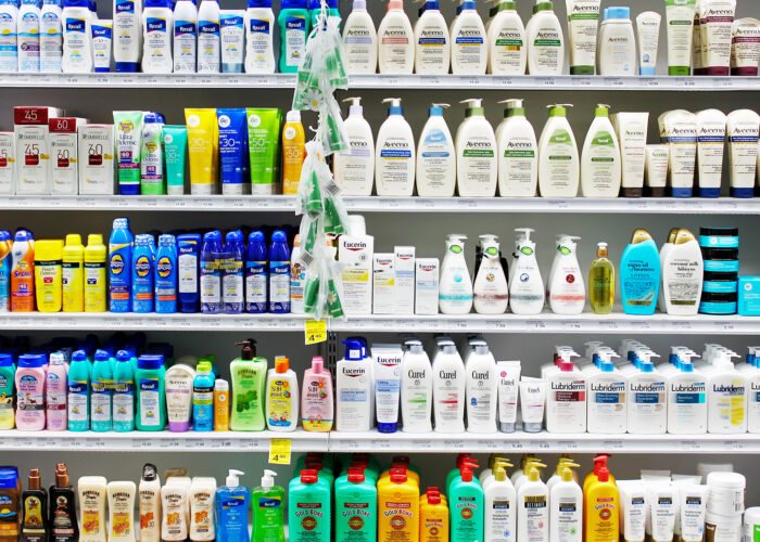 drugstore shelves