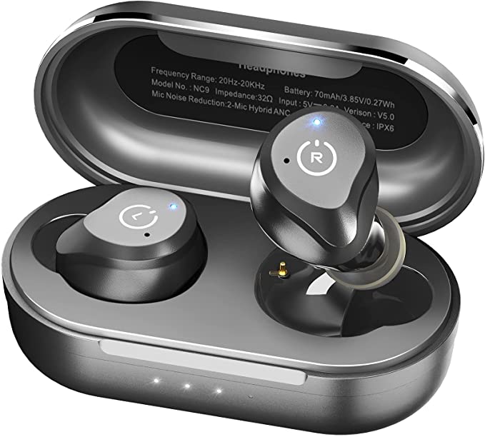 TOZO NC9 Hybrid Active Noise Cancelling Wireless Earbuds