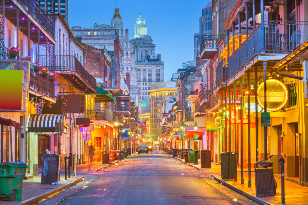 Bourbon Street in New Orleans, Louisiana