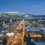 Aerial view of Steamboat Springs, Colorado