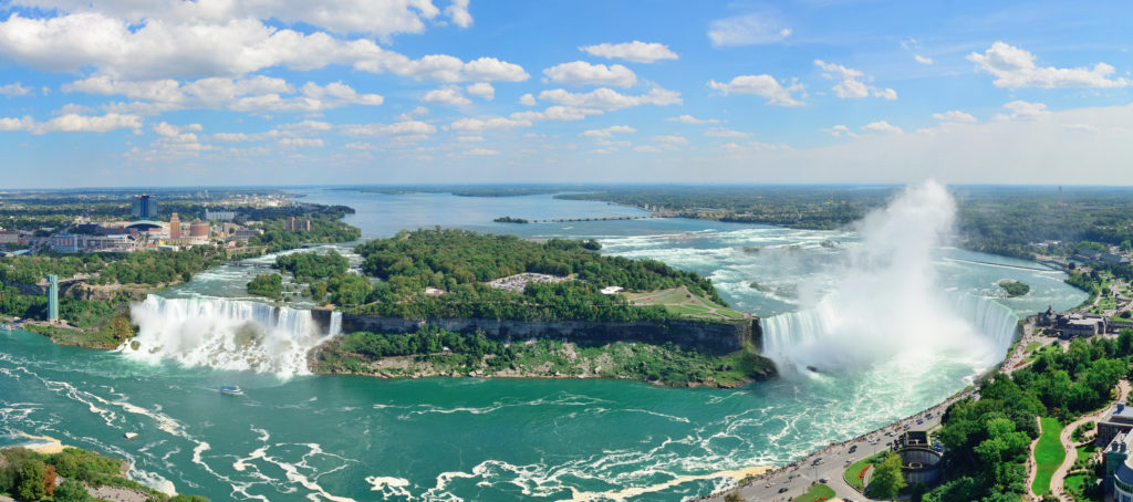 Aerial view of Niagara Falls