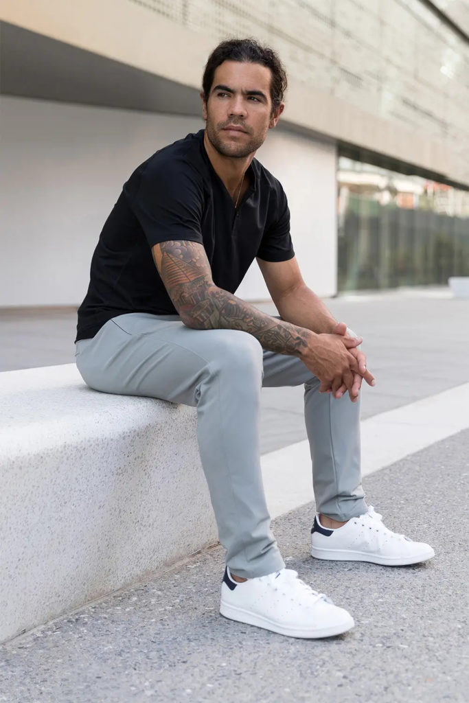 Man wearing All Day Every Day Pant from Public Rec